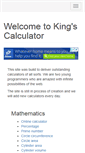 Mobile Screenshot of kingscalculator.com
